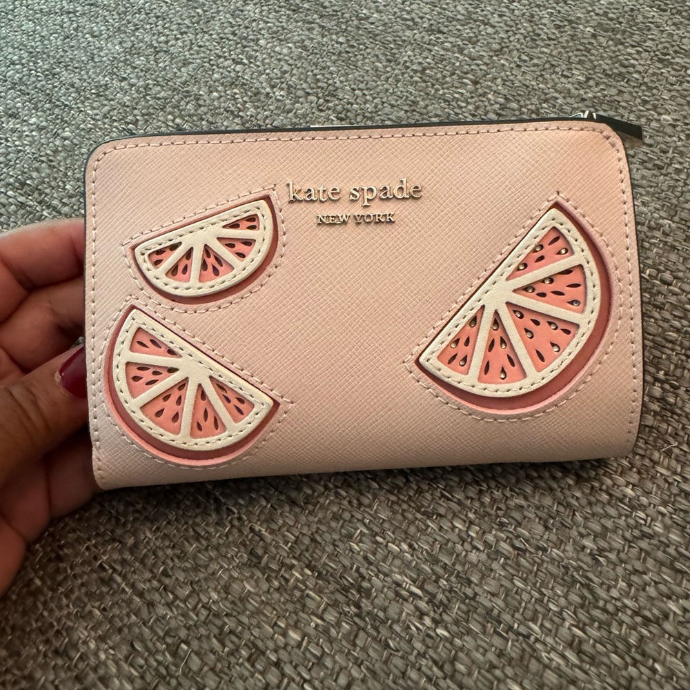 NWOT Kate Spade Pink Citrus Slice Wallet